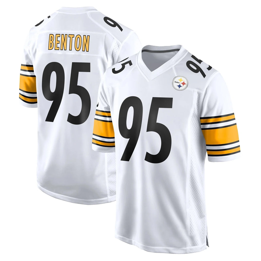 P.Steelers #95 Keeanu Benton Player White Home Game Qdoa Stitched Jerseys