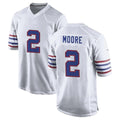 B.Bills #2 DJ Moore Player White Alternate Game Qdoa Stitched Jerseys
