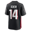 Qdoa A.Falcons #14 Jamal Agnew Black Game Retired Player Jersey