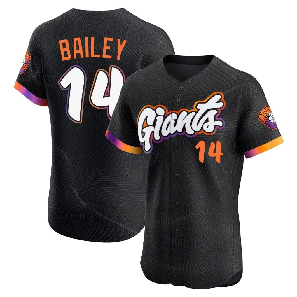 SF.Giants #14 Patrick Bailey Player Black 2025 City Connect Home Limited Elite Qdoa Stitched Jerseys