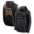 NY.Giants #98 DJ Reader Player Black Salute to Service Hoodies Limited Game Qdoa Stitched Jerseys