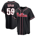P.Phillies #59 Jhoan Duran Player Black Fashion Out Home Game Qdoa Stitched Jerseys