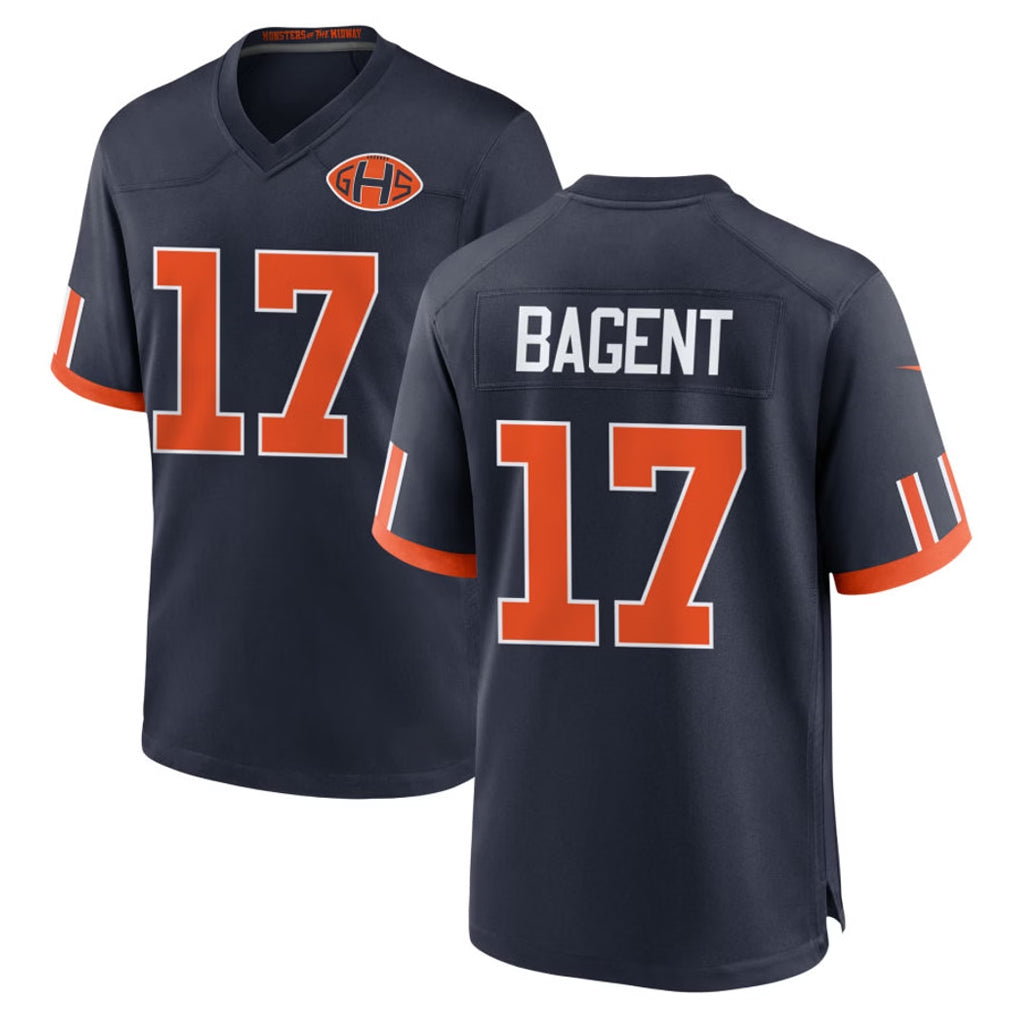 C.Bears #17 Tyson Bagent Player Navy 2026 Rivalries Collection Home Game Qdoa Stitched Jerseys