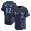 S.Mariners #12 Josh Naylor Player Navy Home Limited Qdoa Stitched Jerseys
