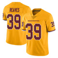 W.Commanders #39 Jeremy Reaves Player Gold Limited Color Rush Home Game Qdoa Stitched Jerseys