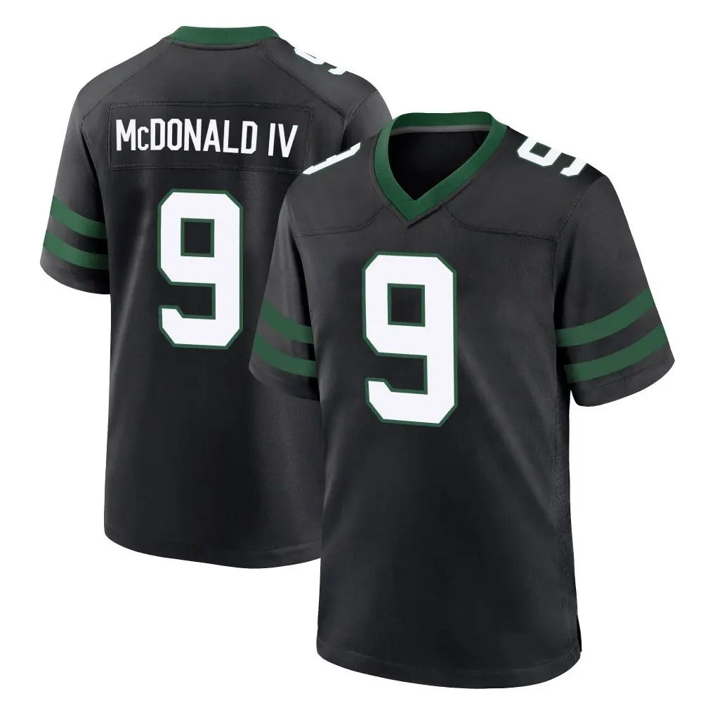 NY.Jets #9 Will McDonald IV Player Black Legacy Home Game Qdoa Stitched Jerseys