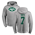 NY.Jets #7 Geno Smith Player Gray LOGO Pullover Hoodies Limited Game Qdoa Stitched Jerseys