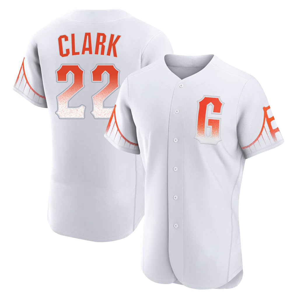 SF.Giants #22 Will Clark Player White City Connect Home Limited Elite Qdoa Stitched Jerseys