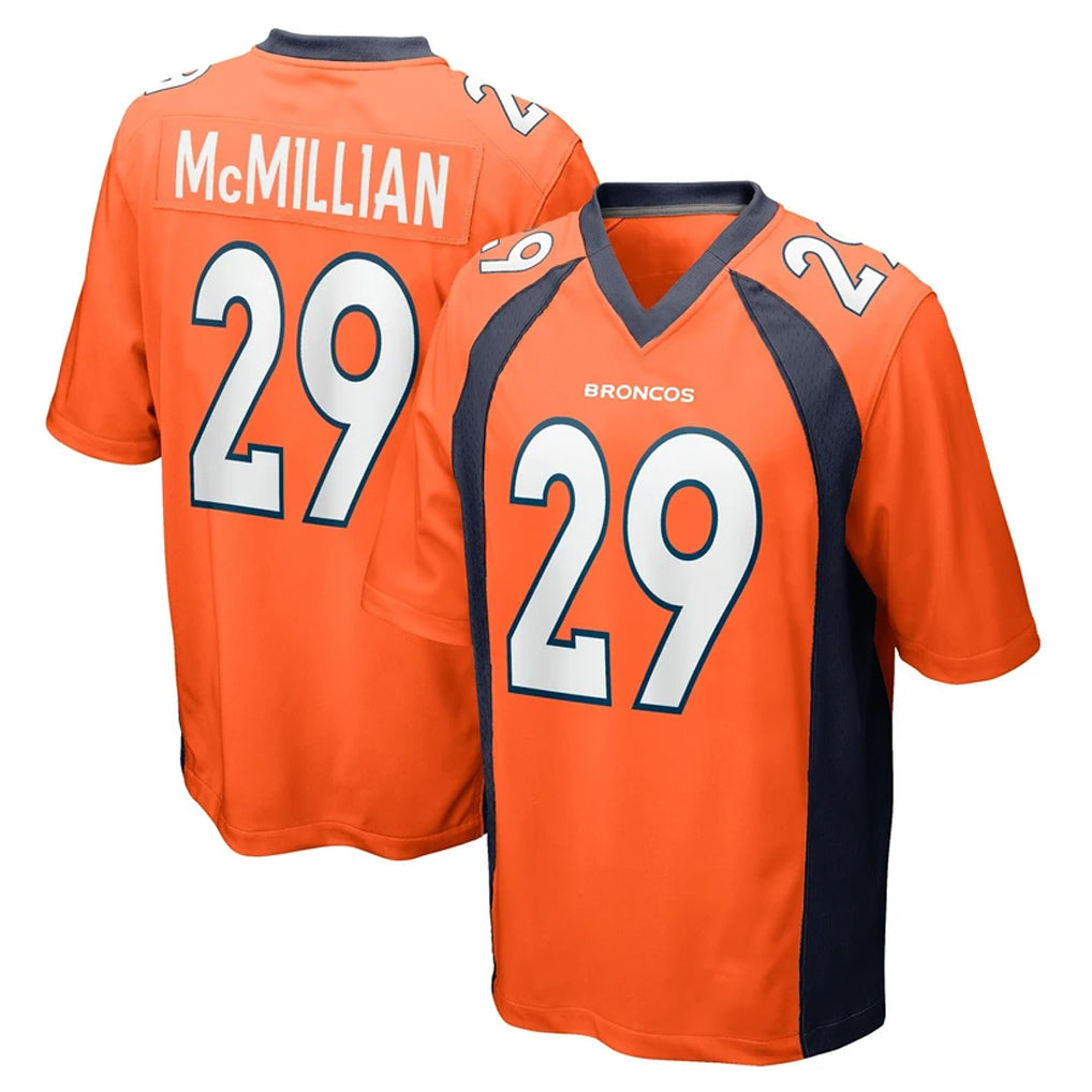 D.Broncos #29 Ja'Quan McMillian Player Orange Color Home Game Qdoa Stitched Jerseys