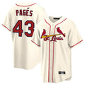 St. Louis Cardinals #43 Pedro Pages Player Cream Home Game Qdoa Stitched Jerseys