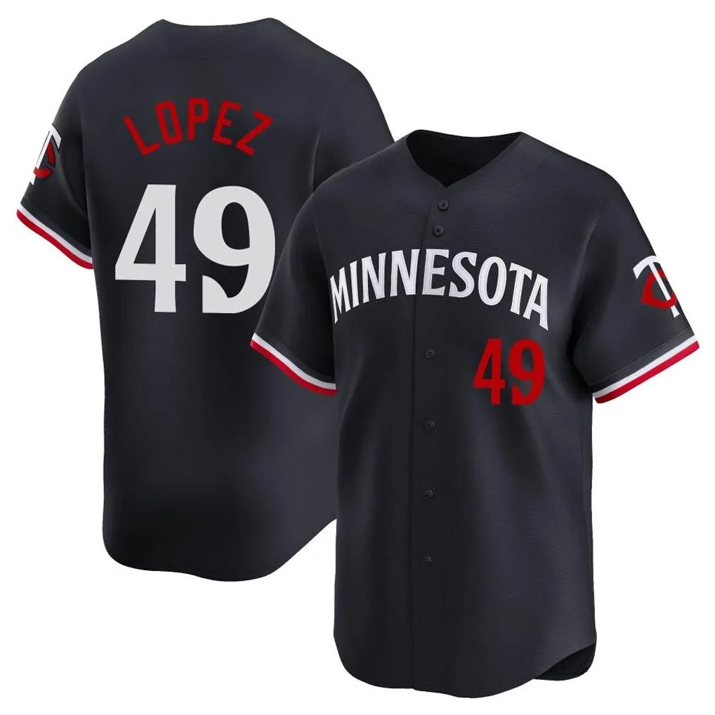M.Twins #49 Pablo Lopez Player Navy Home Limited Qdoa Stitched Jerseys