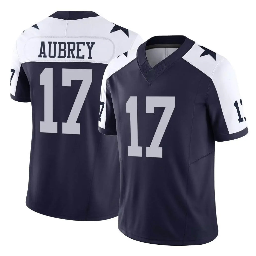 D.Cowboys #17 Brandon Aubrey Player Navy-White Limited Alternate Vapor F.U.S.E. Home Game Qdoa Stitched Jerseys