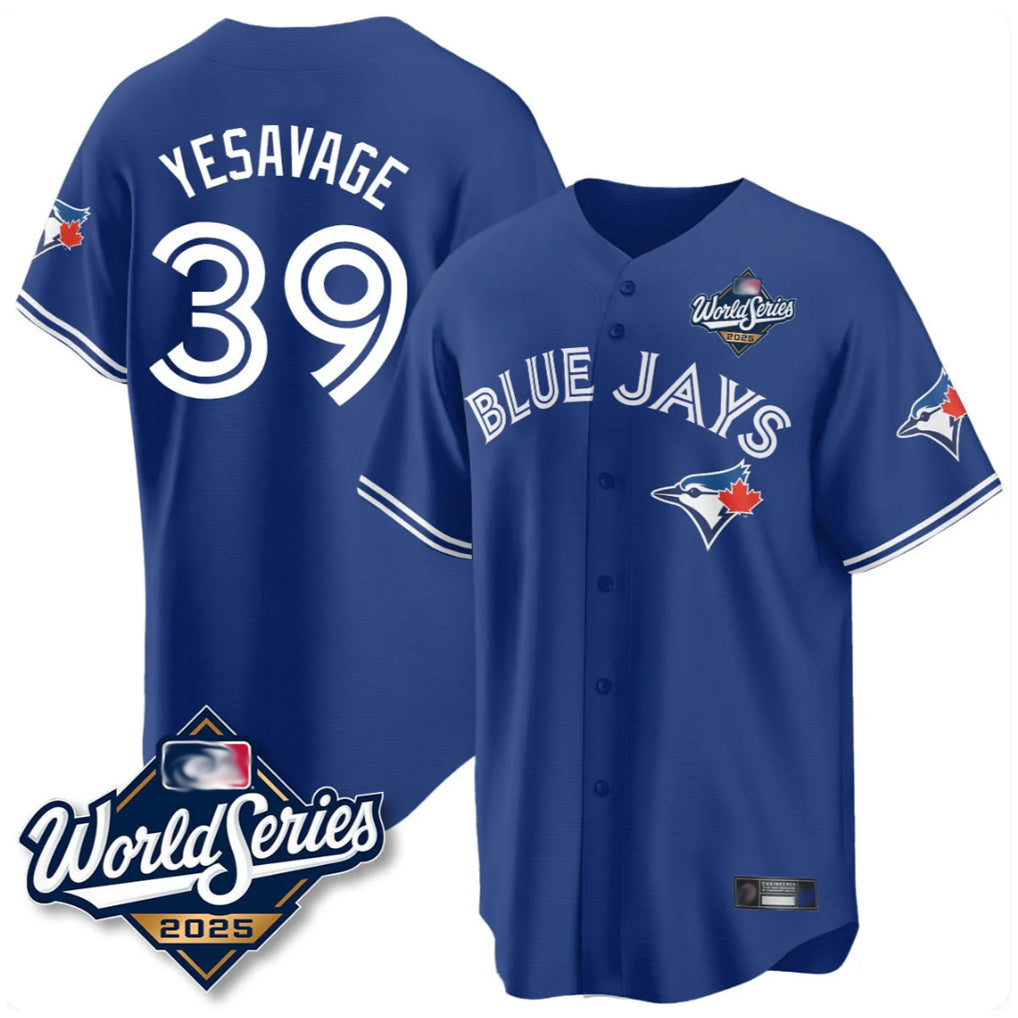 T.Blue Jays #39 Trey Yesavage Player Royal 2025 World Series Limited All Qdoa Stitched Jerseys