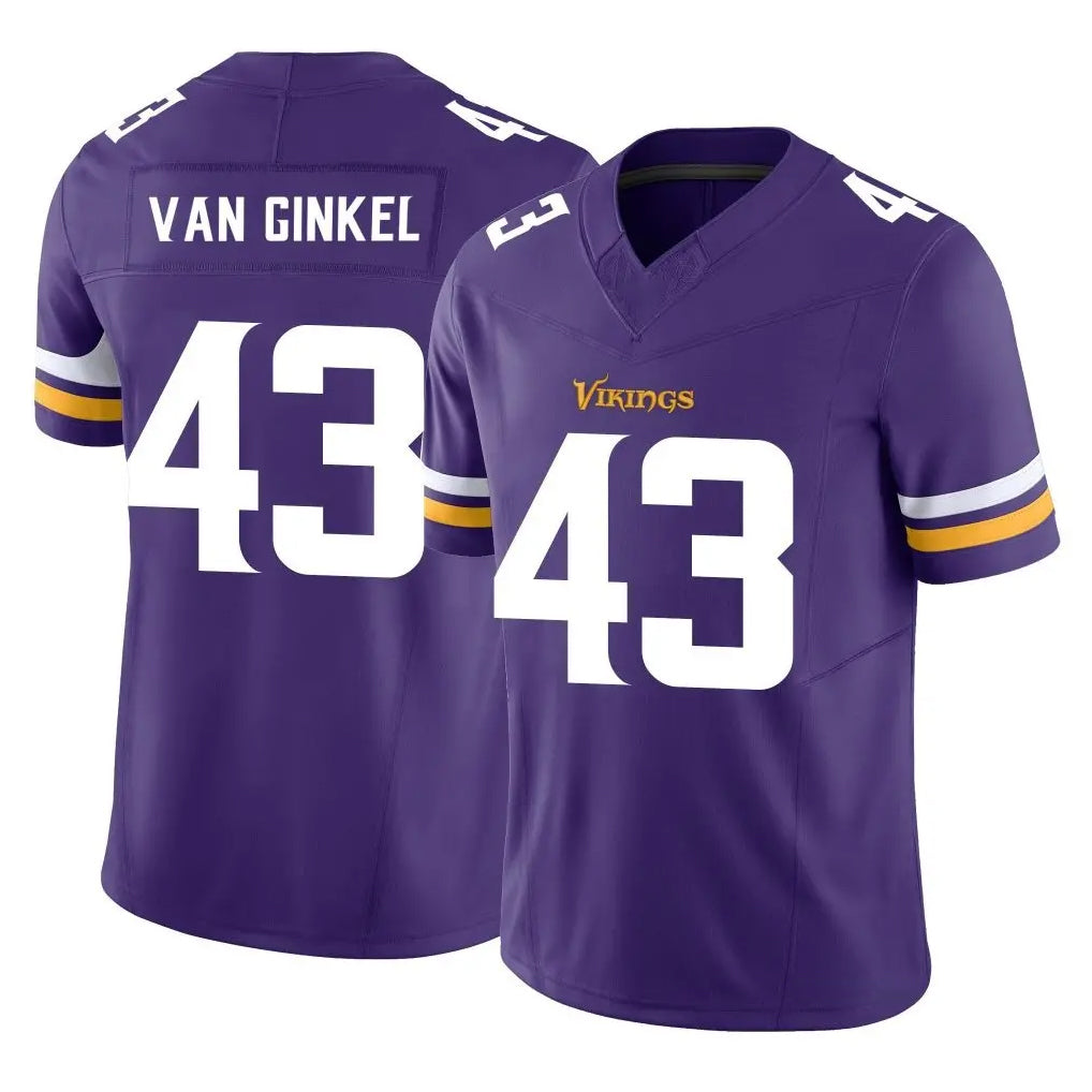 M.Vikings #43 Andrew Van Ginkel Player Purple Limited Vapor F.U.S.E. Home Game Qdoa Stitched Jerseys