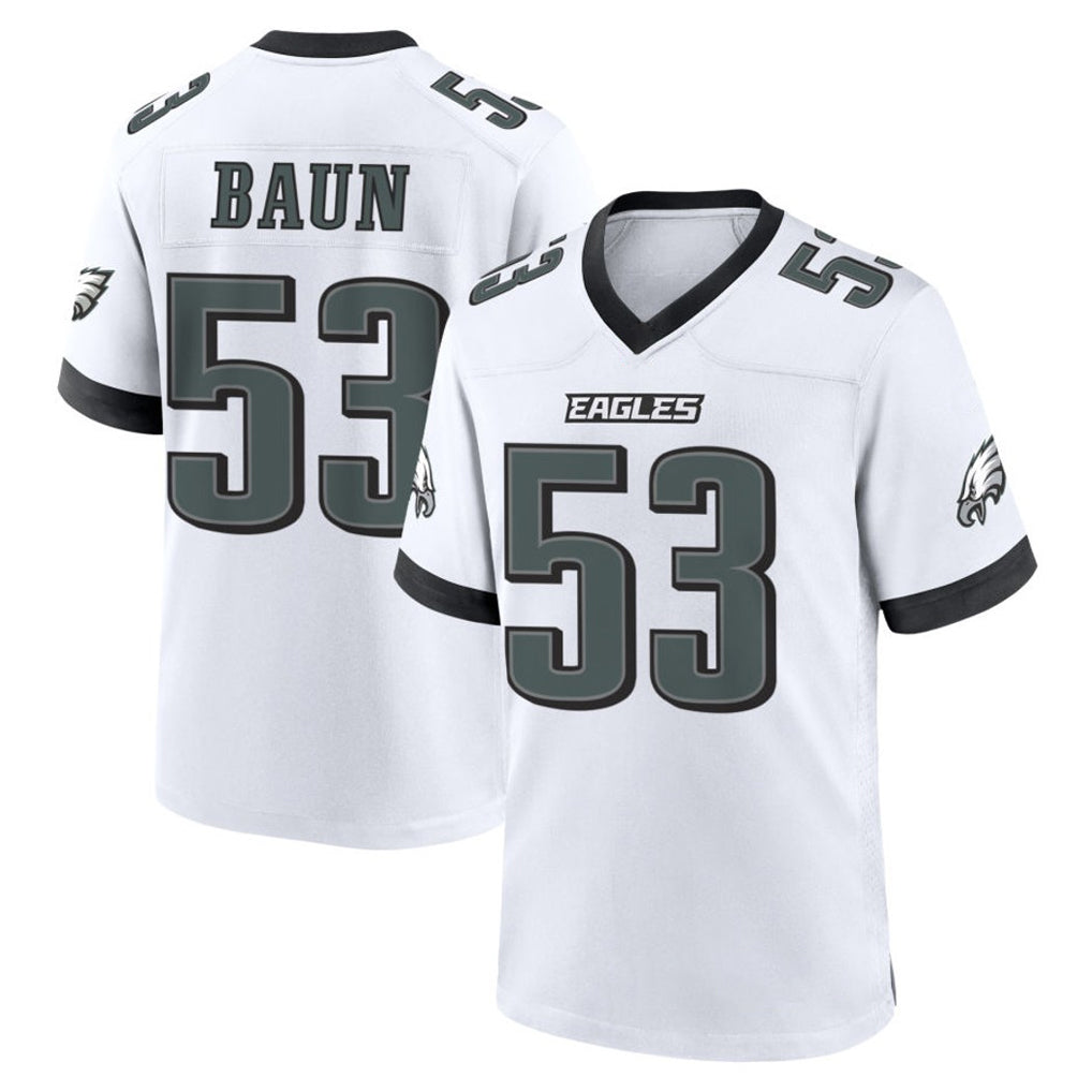 P.Eagles #53 Zack Baun Player White Game Home Qdoa Stitched Jerseys