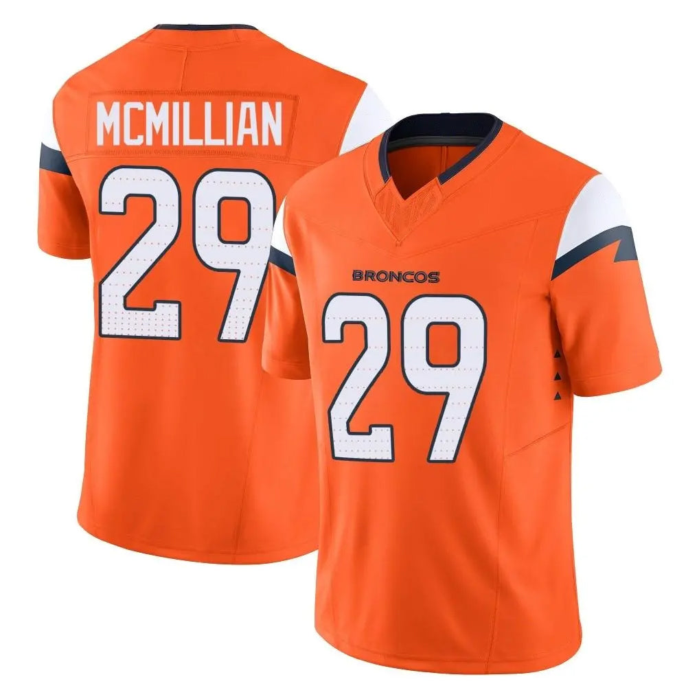 D.Broncos #29 Ja'Quan McMillian Player Orange Vapor F.U.S.E. Limited Home Game Qdoa Stitched Jerseys