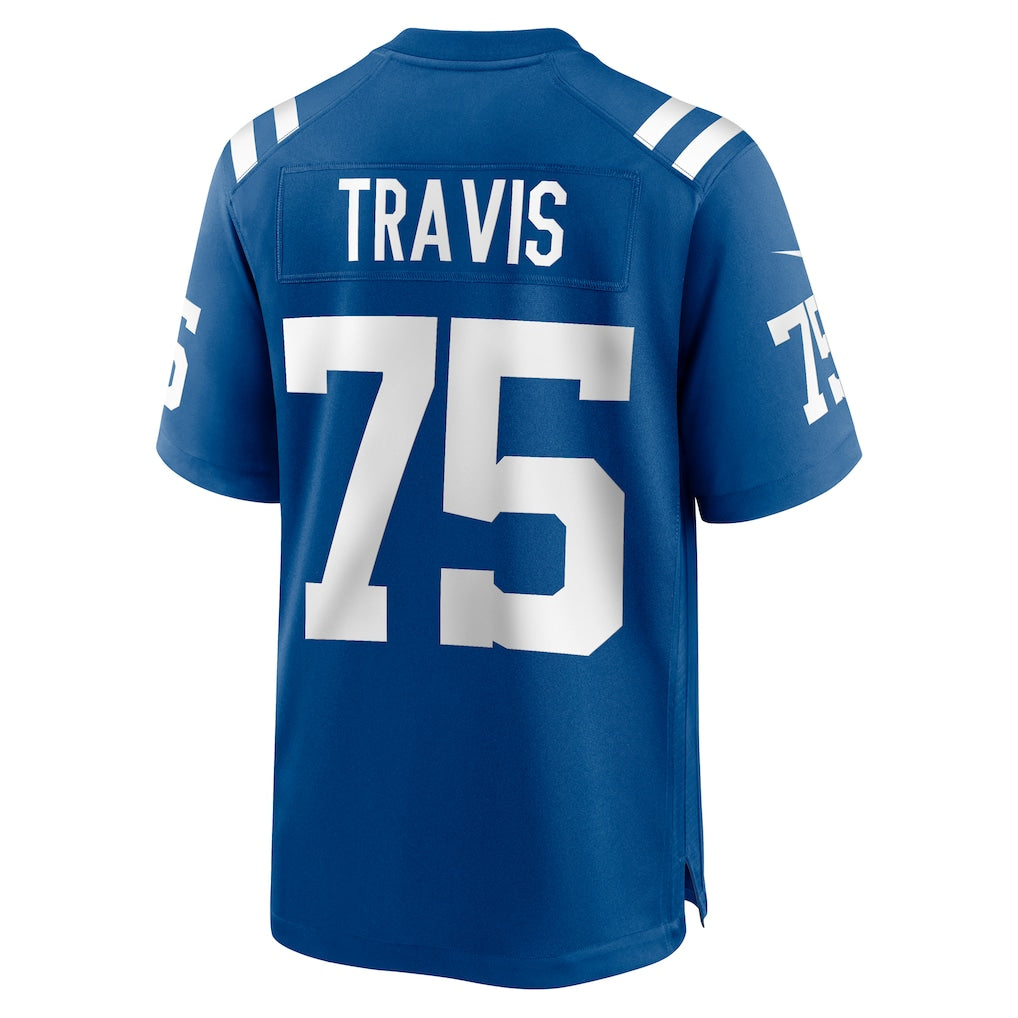 Qdoa IN.Colts #75 Jalen Travis Royal Team Game Jersey