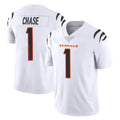 C.Bengals #1 Ja'Marr Chase Player White Vapor Untouchable Limited Home Game Qdoa Stitched Jerseys