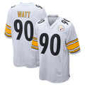 P.Steelers #90 T.J. Watt Player White Home Game Qdoa Stitched Jerseys