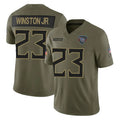 T.Titans #23 Kevin Winston Jr. Player Olive Limited 2025 Salute to Service Home Game Qdoa Stitched Jerseys