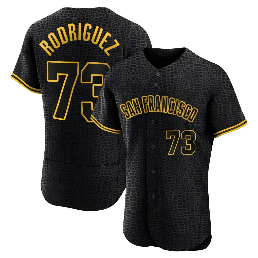 SF.Giants #73 Randy Rodriguez Player Black Snake Skin City Limited Elite Qdoa Stitched Jerseys