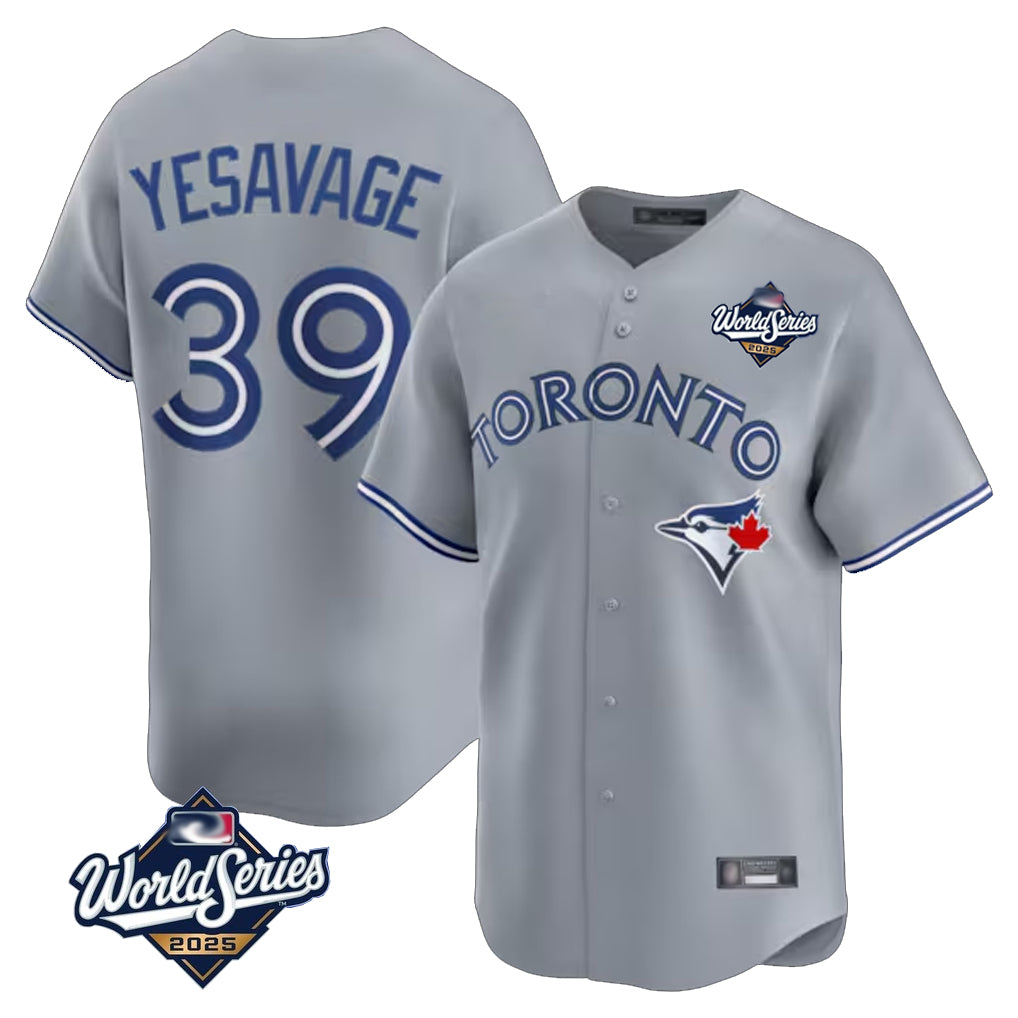 T.Blue Jays #39 Trey Yesavage Player Gray 2025 American League Limited All Qdoa Stitched Jerseys