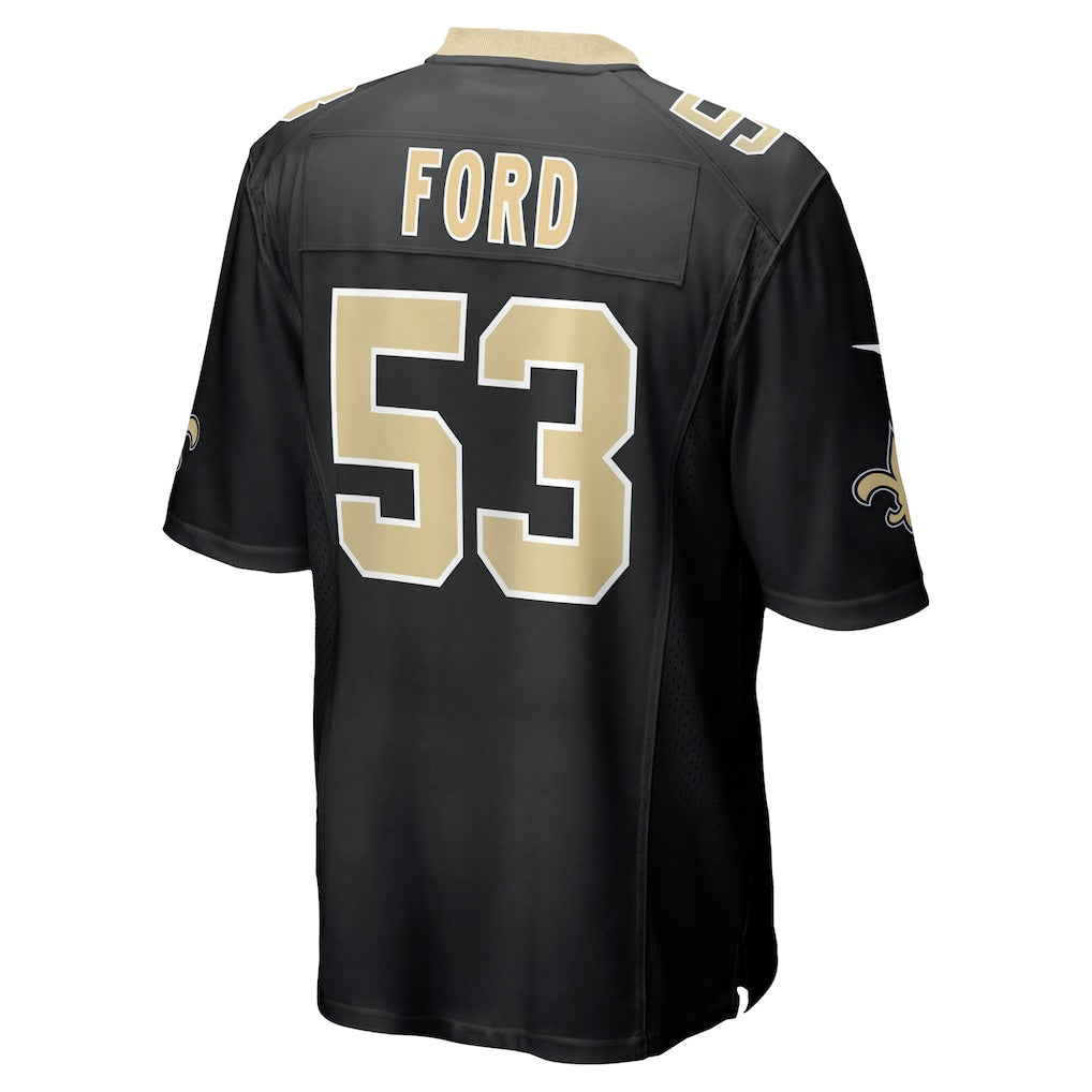 Qdoa NO.Saints #53 Jaylan Ford Black Game Jersey