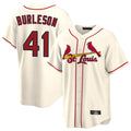 St. Louis Cardinals #41 Alec Burleson Player Cream Home Game Qdoa Stitched Jerseys