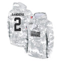 C.Browns #2 Shedeur Sanders Player Arctic Camo Salute to Service Hoodies Limited Game Qdoa Stitched Jerseys
