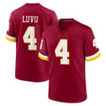 W.Commanders #4 Frankie Luvu Player Burgundy Game Home Qdoa Stitched Jerseys