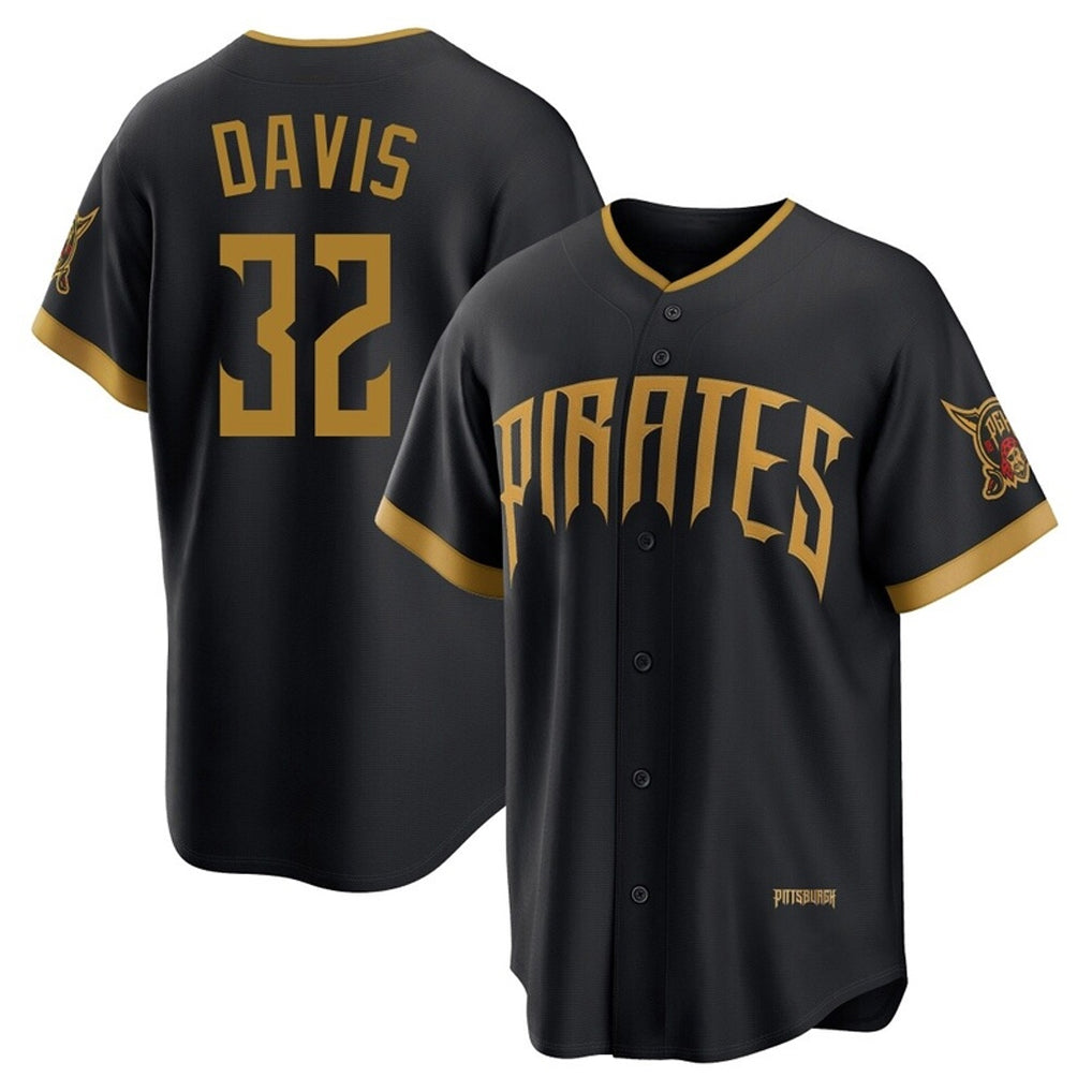P.Pirates #32 Henry Davis Player Black 2026 City Connect Home Game Qdoa Stitched Jerseys