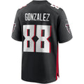 Qdoa A.Falcons #88 Tony Gonzalez Black Game Retired Player Jersey