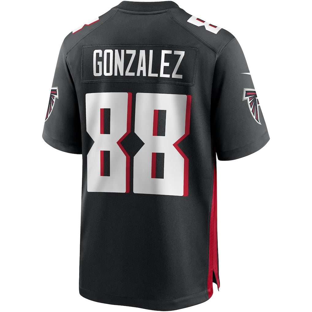 Qdoa A.Falcons #88 Tony Gonzalez Black Game Retired Player Jersey