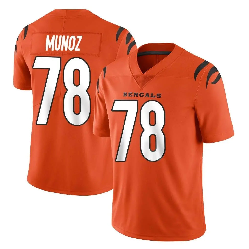 C.Bengals #78 Anthony Munoz Player Orange Vapor Untouchable Limited Home Game Qdoa Stitched Jerseys