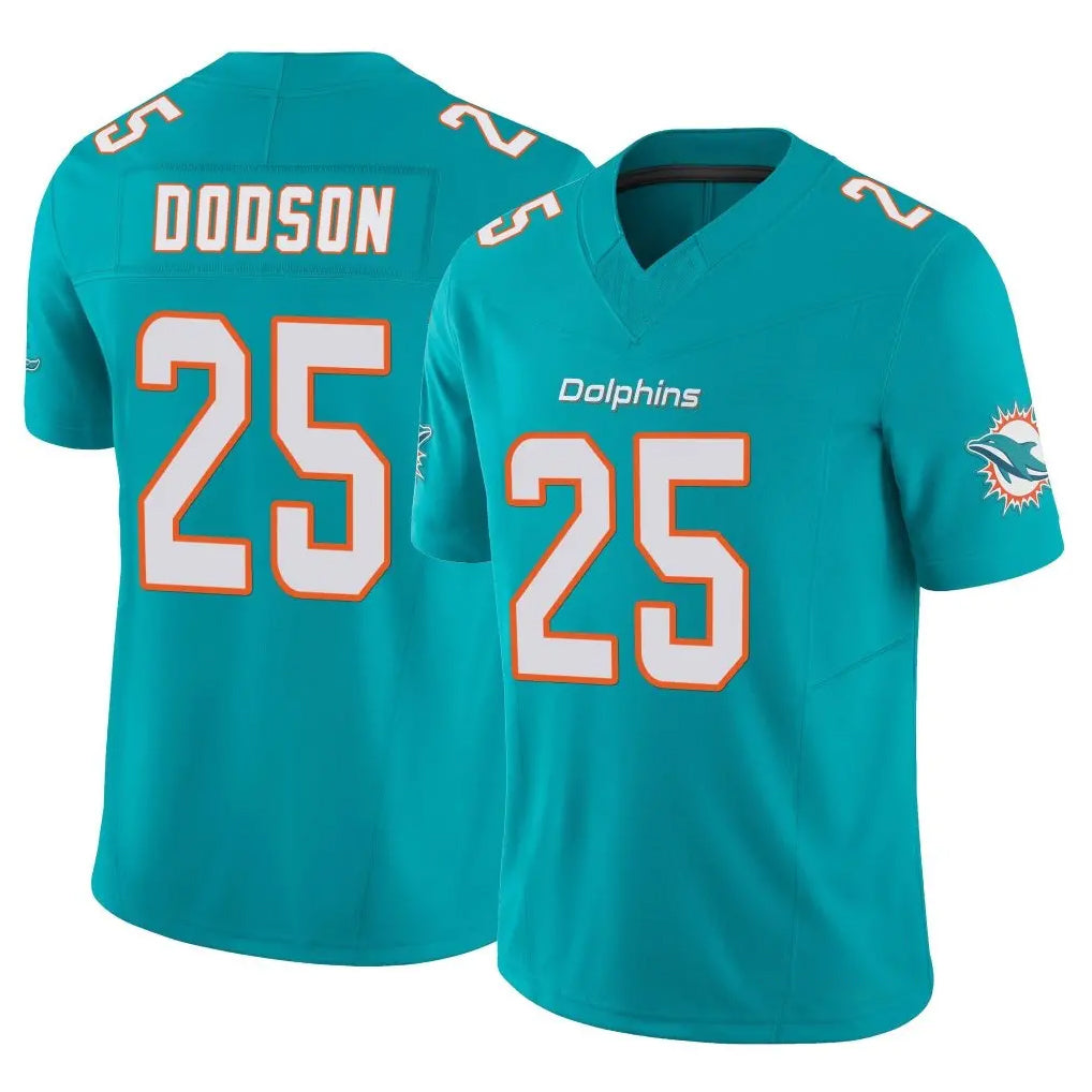 M.Dolphins #25 Tyrel Dodson Player Aqua Limited Vapor F.U.S.E. Home Game Qdoa Stitched Jerseys