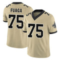 NO.Saints #75 Taliese Fuaga Player Gold Limited Vapor F.U.S.E. Home Game Qdoa Stitched Jerseys