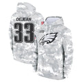 P.Eagles #33 Cooper DeJean Player Arctic Camo Salute to Service Pullover Hoodies Limited Game Qdoa Stitched Jerseys