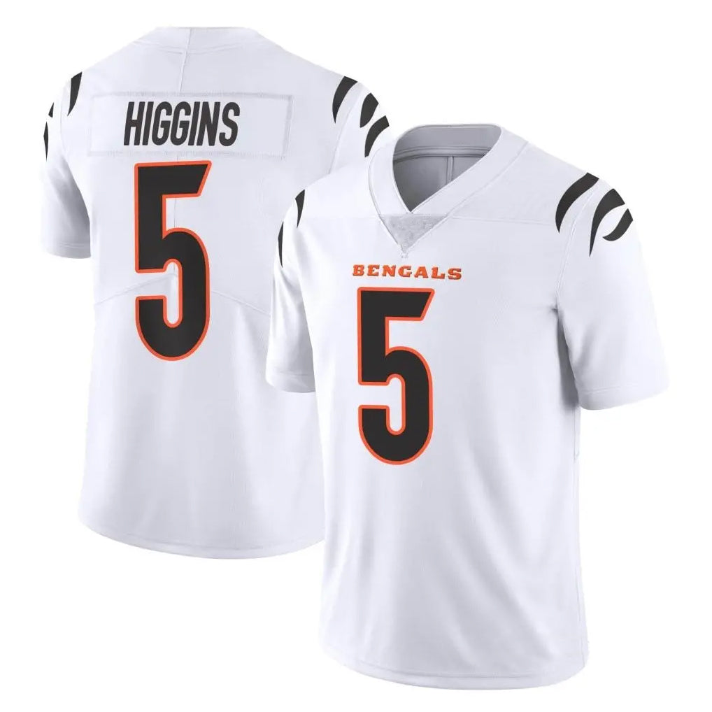 C.Bengals #5 Tee Higgins Player White Vapor Untouchable Limited Home Game Qdoa Stitched Jerseys