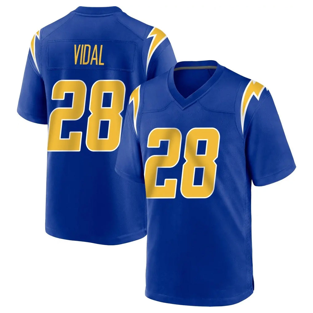 LA.Chargers #28 Kimani Vidal Player Royal Home Game Qdoa Stitched Jerseys