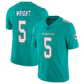 M.Dolphins #5 Jaylen Wright Player Aqua Limited Vapor Untouchable Home Game Qdoa Stitched Jerseys