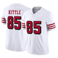 SF.49ers #85 George Kittle Player White Limited Alternate Vapor F.U.S.E. Home Game Qdoa Stitched Jerseys