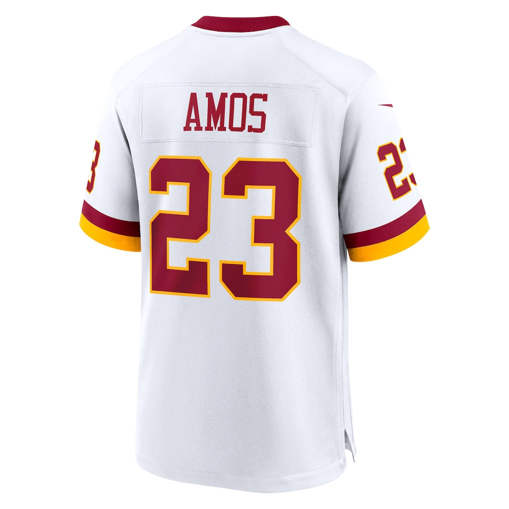 Qdoa W.Commanders #23 Trey Amos White Game Super Bowl Era Jersey