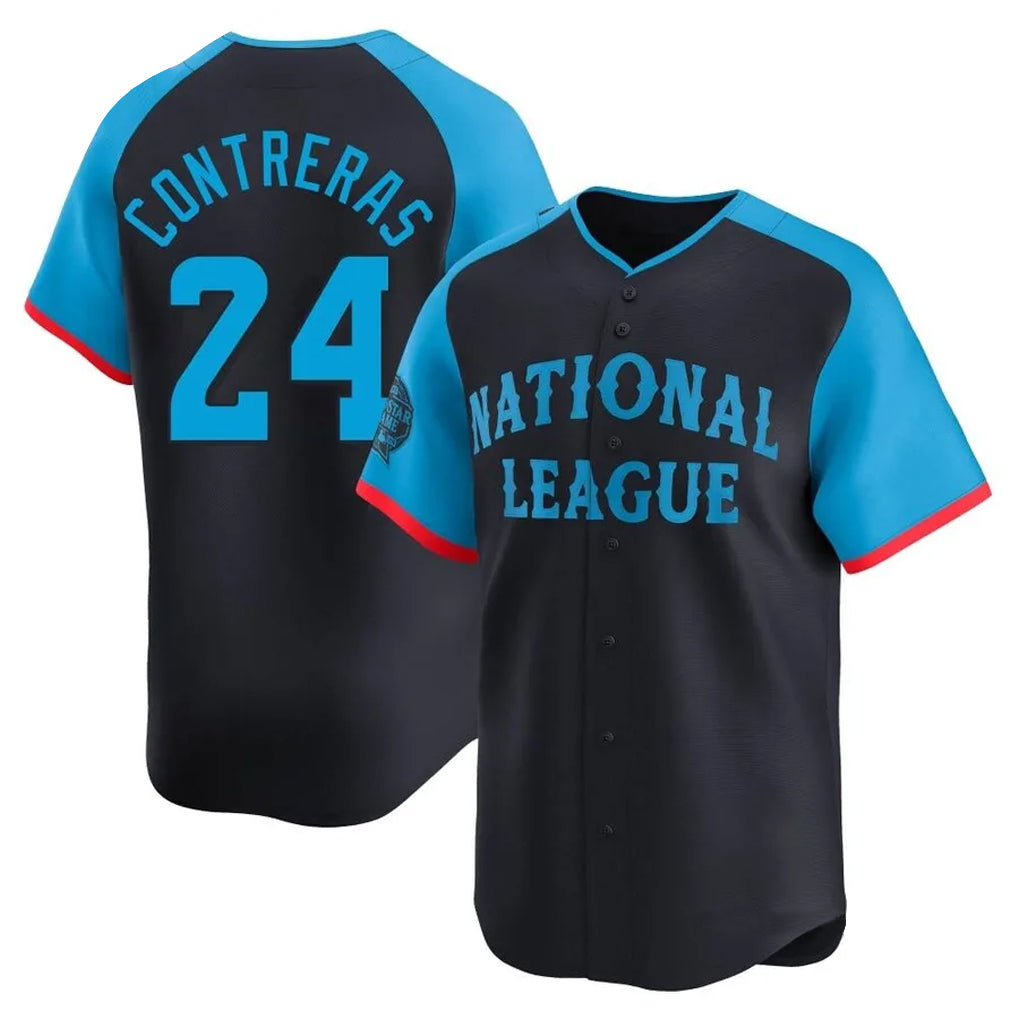 M.Brewers #24 William Contreras Player Navy Limited National League All-Star Home Game Qdoa Stitched Jerseys