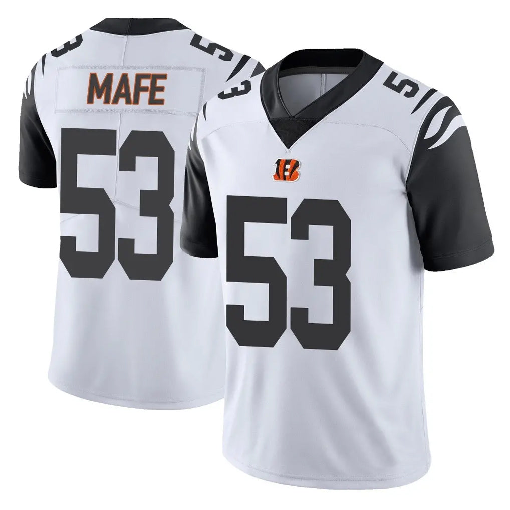 C.Bengals #53 Boye Mafe Player White Color Rush Vapor Untouchable Limted Home Game Qdoa Stitched Jerseys