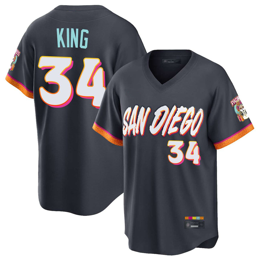 S.Diego Padres #34 Michael King Player Obsidian 2026 City Connect Home Limited T-shirt Qdoa Stitched Jerseys