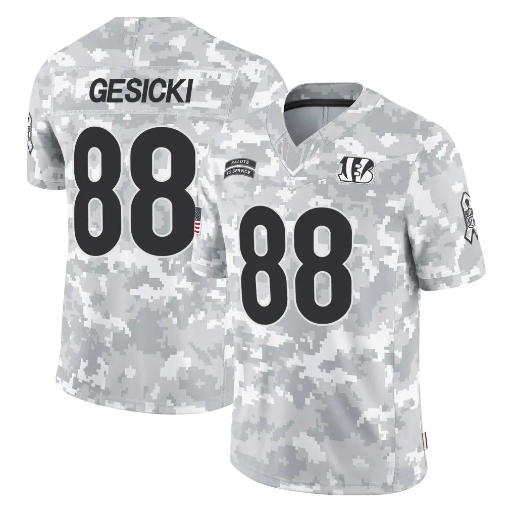 C.Bengals #88 Mike Gesicki Player Arctic Camo Salute to Service Limited Qdoa Stitched Jerseys