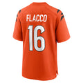 C.Bengals #16 Joe Flacco Player Orange Home Game Qdoa Stitched Jerseys