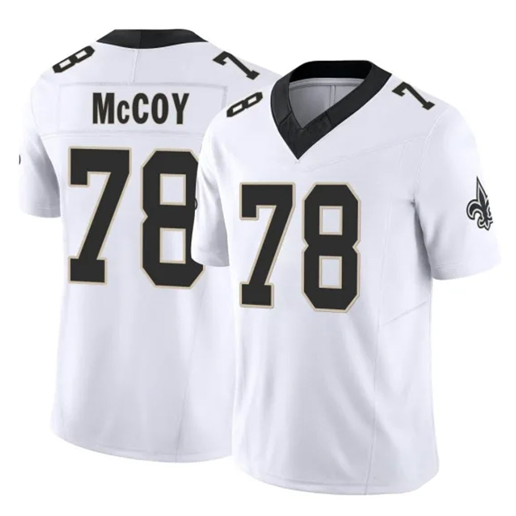 NO.Saints #78 Erik McCoy Player White Limited Vapor F.U.S.E. Home Game Qdoa Stitched Jerseys