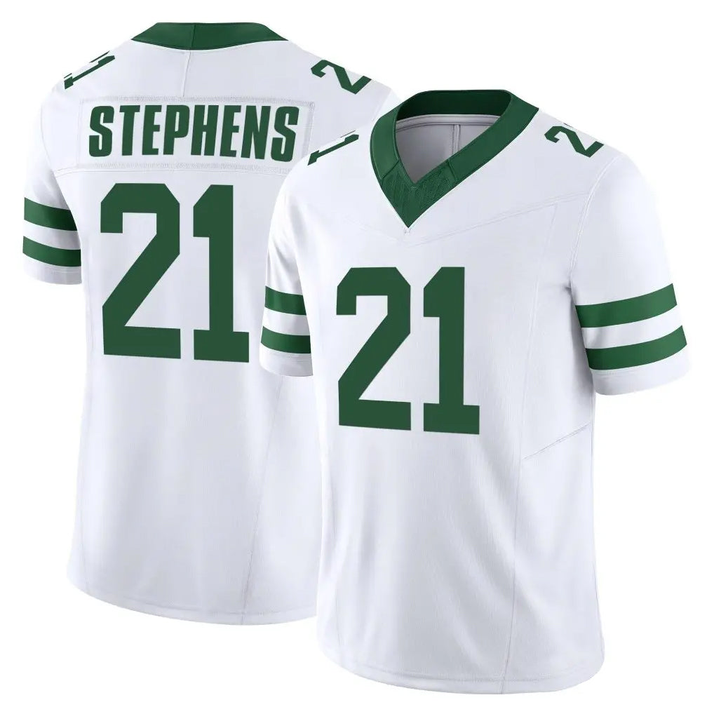 NY.Jets #21 Brandon Stephens Player White Legacy Limited Vapor F.U.S.E. Home Game Qdoa Stitched Jerseys