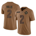 M.Dolphins #2 Malik Willis Player Brown Salute To Service Limited Qdoa Stitched Jerseys